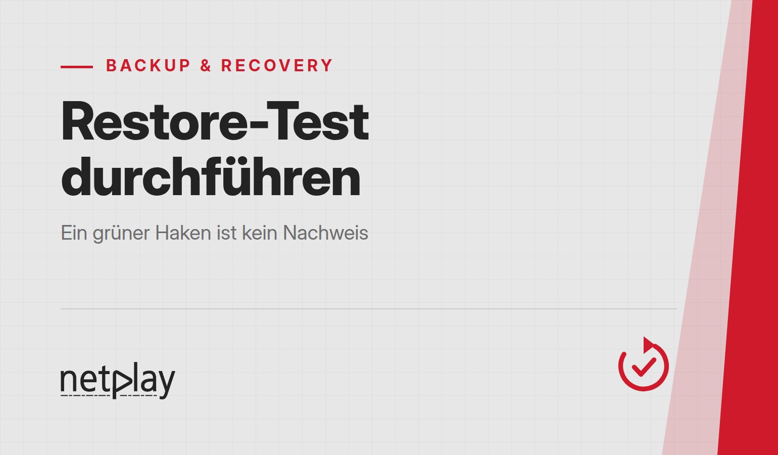 Restore-Test einer Serversicherung im Testnetz